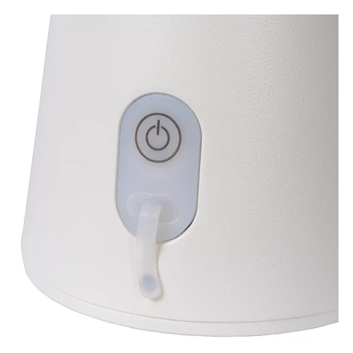 Lucide LA DONNA - Oplaadbare Tafellamp Binnen/Buiten - Accu/Batterij - Ø 19,7 cm - LED 3 StepDim - 1x2W 2700K - IP54 - Wit - detail 5